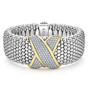 Lagos silver gold Caviar bracelet